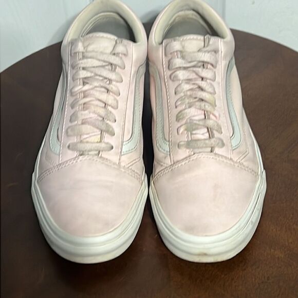 🔥🔥 Pink Leather VANS OLD SKOOL Sneakers - Women Sz 8.5 - Very Good Condition - Picture 7 of 13